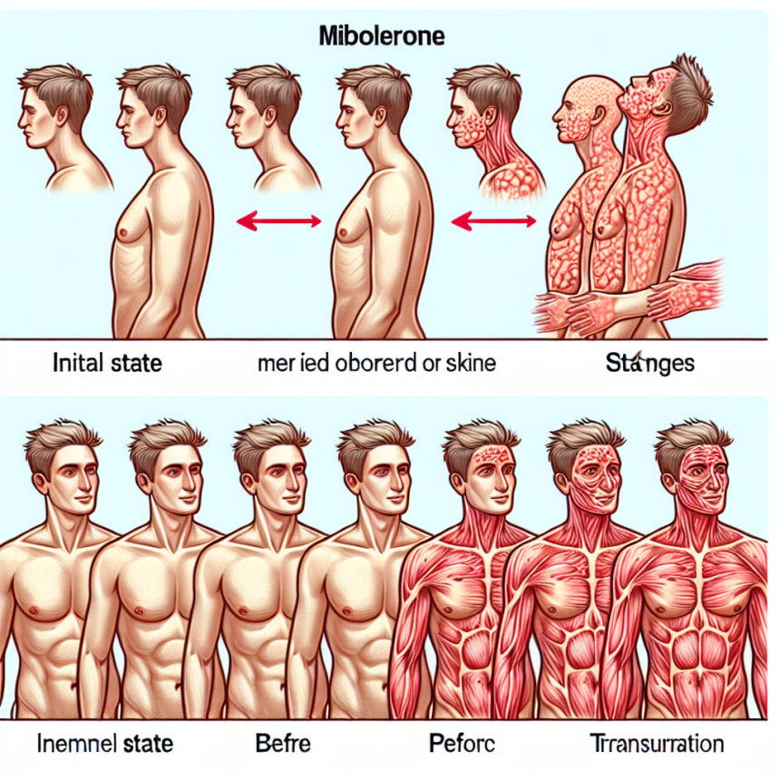 Qué cambios hay en la piel durante el uso de Mibolerone