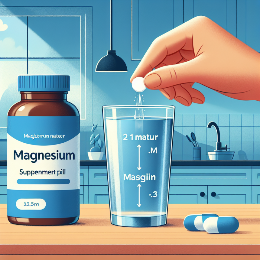 ¿Hay que ajustar el agua al tomar Magnesium?