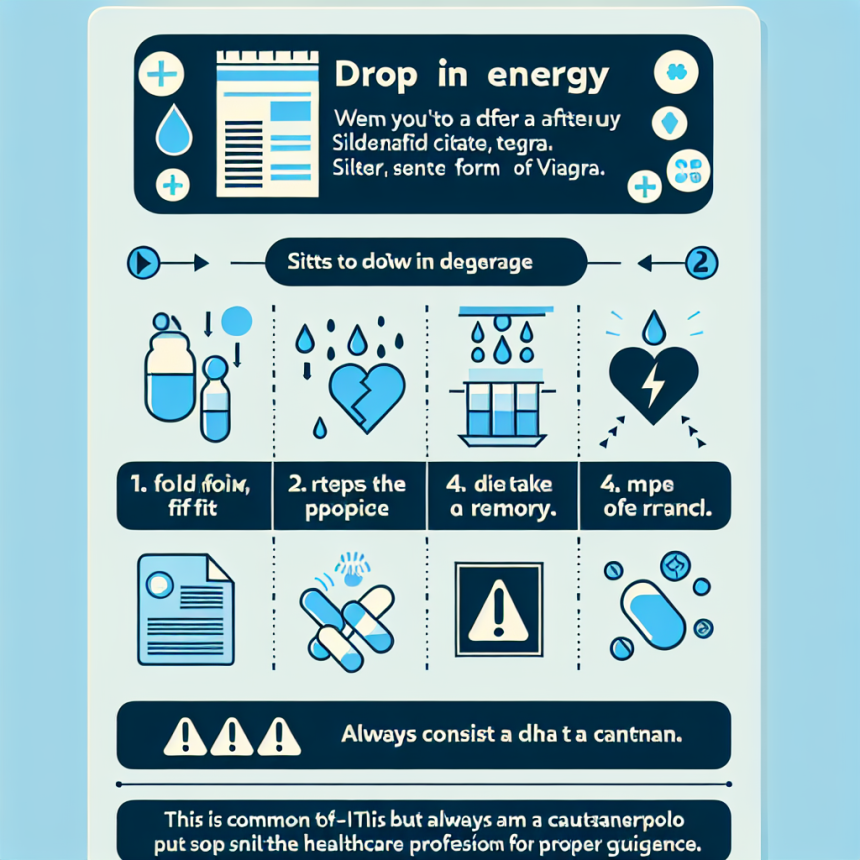 Qué hacer si sientes bajón de energía con Sildenafil Citrate (Viagra generic)